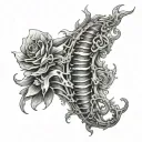 spinal cord tattoo design idea