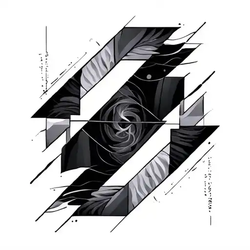 geometric gap filler tattoo tattoo design idea