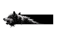 wolf howling tattoo design idea