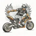 lewis hamilton 44 with still i rise tattoo design idea