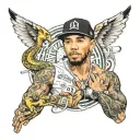 lewis hamilton 44 with still i rise tattoo design idea