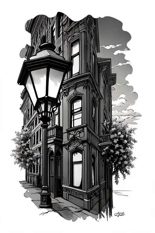 New Orleans lamp post tattoo design idea