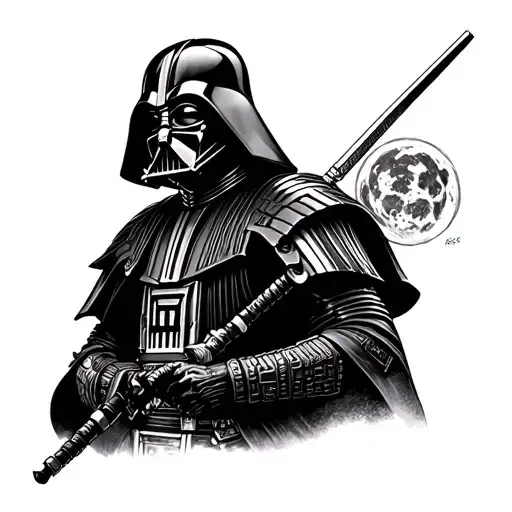 Samurai Darth Vader tattoo design idea