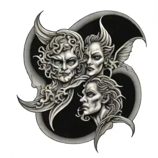 Duality tattoo design idea