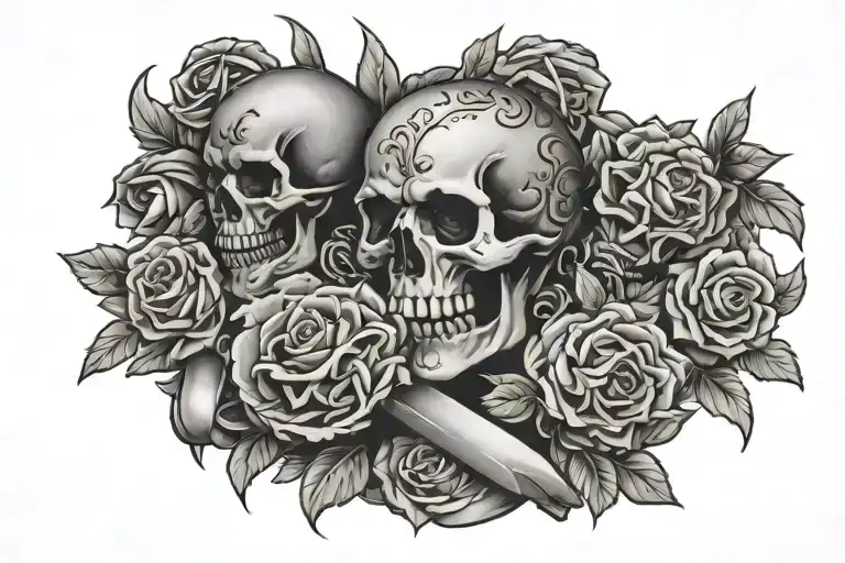 eat, fuck and fight tattoo design idea