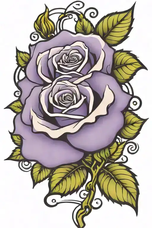purple rose tattoo tattoo design idea