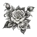 Birth flowers February, May, July, August, October and December tattoo design idea