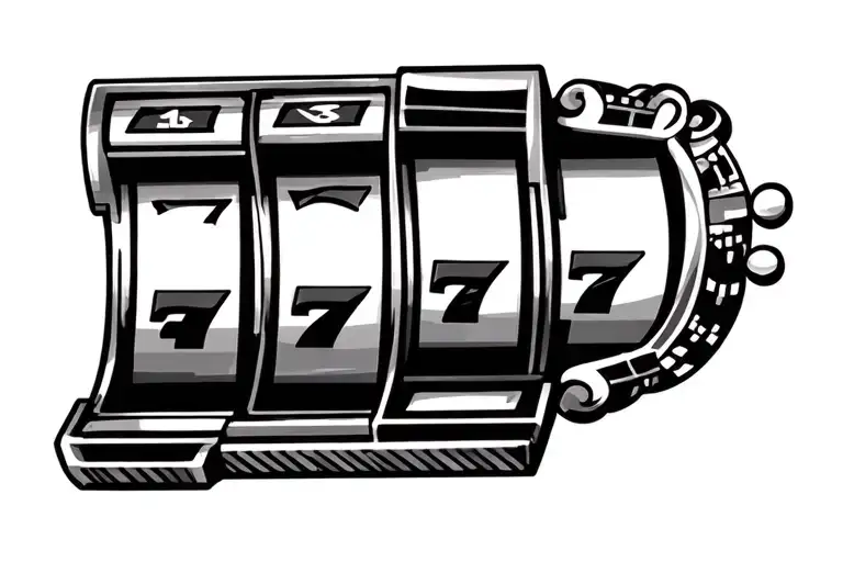 Gambling casino slot machine tattoo design idea
