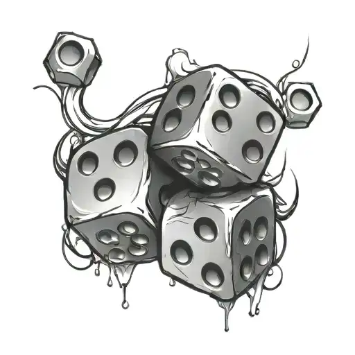 two dices with 3 arm band tattoo tattoo design idea
