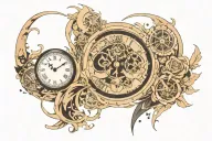 time 00:00 tattoo design idea