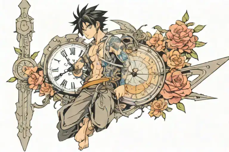 time 00:00 tattoo design idea