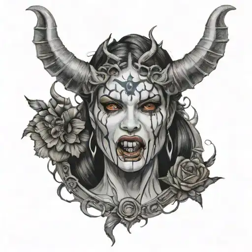 Lilith Diablo 4  tattoo design idea