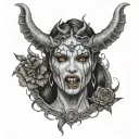 Lilith Diablo 4  tattoo design idea