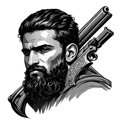 Iranian fighter tattoo design idea