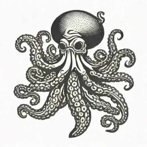 octopus tentacles coming out of a marine Raider patch tattoo design idea