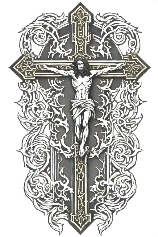 religious. Jesus Christ, 3 crosses tattoo design idea