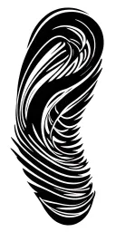 wavy lines symmetrical tattoo design idea