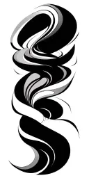 wavy lines symmetrical tattoo design idea