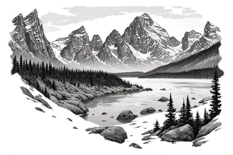Grand Tetons  tattoo design idea