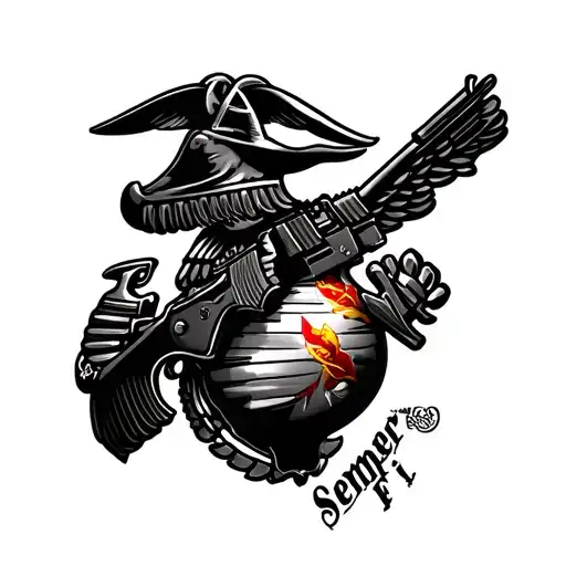Semper Fi tattoo design idea