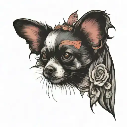 papillon tattoo design idea