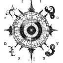 A tattoo design combining elements of coding and technology with zodiac symbols for Libra, Pisces, and Aries tattoo design idea