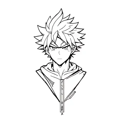 small bakugo katsuki theme tattoo tattoo design idea