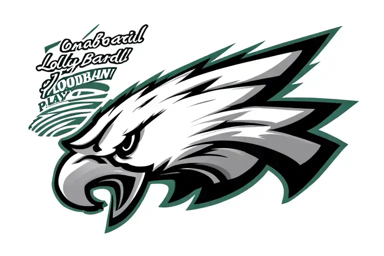 I want a tattoo that incorporates the Eagles logo, the Philly special play, and an area for Lombardi trophies tattoo design idea