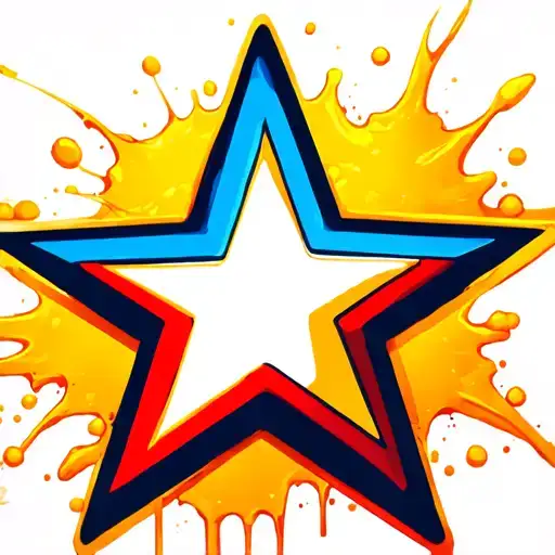 Star splatter painted tattoo design idea