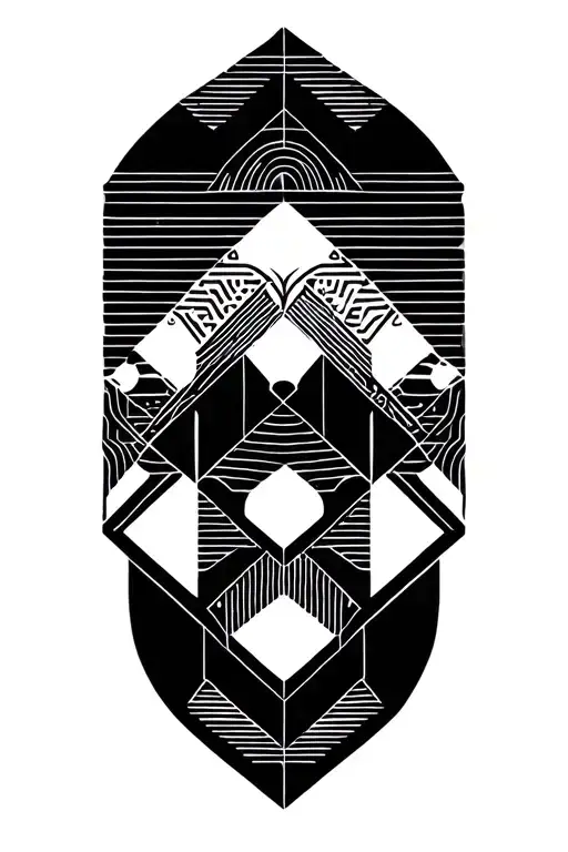 geo symteric shapes tatto mood tattoo design idea