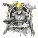 groupe falling in reverse flash tattoo design idea