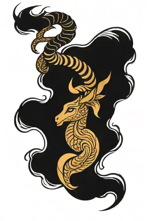 Capricorn symbol tattoo design idea