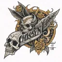 the word 'chosen' tattoo design idea