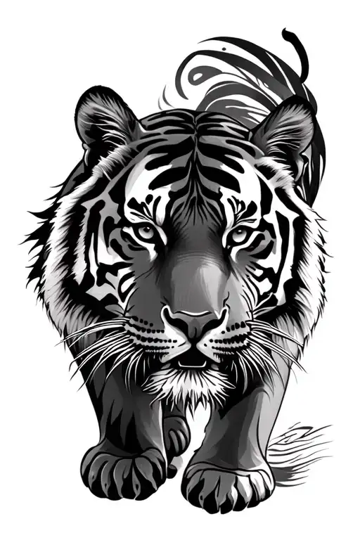 Bengal tiger tattoo design idea