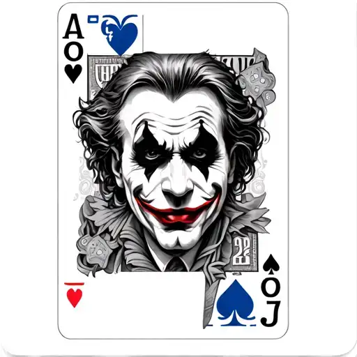 200 euro, joker card, a dice tattoo tattoo design idea
