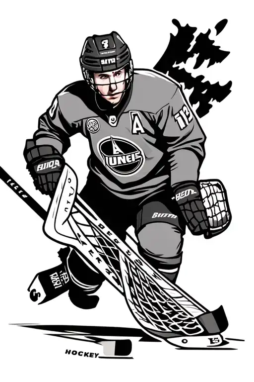 hockey goal tattoo design idea