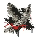 weeping angel tattoo design idea