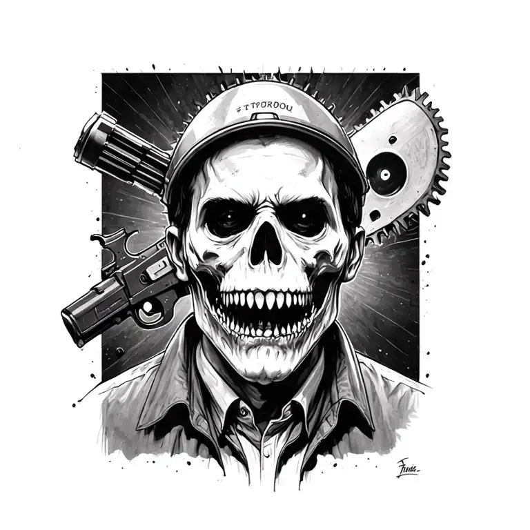 saw movie tattoo design idea