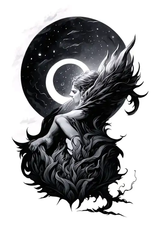 Do Not Go Gentle Into That Good Night tattoo design idea