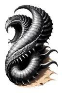 sand worm dune tattoo design idea