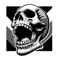 Skull Open Mouth tattoo design idea