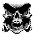 Skull Open Mouth tattoo design idea