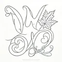 Written "NY" with a maple leaf tattoo design idea