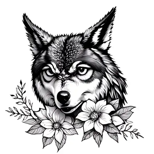 wolf and owl feminine tattoo tattoo design idea