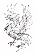 bird phoenix from harry potter tattoo design idea