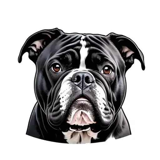 american bully tattoo design idea
