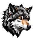 Wolf tattoo design idea