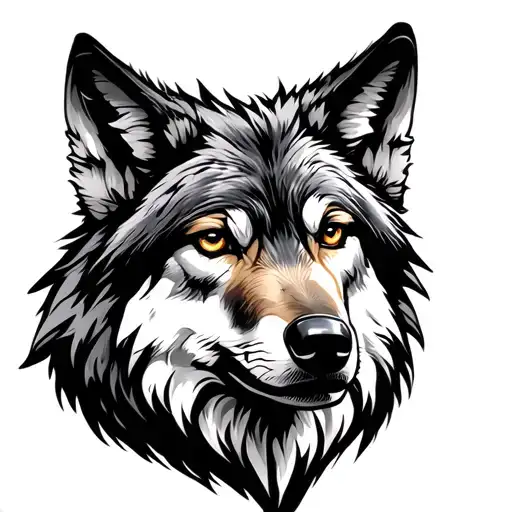 Wolf tattoo design idea