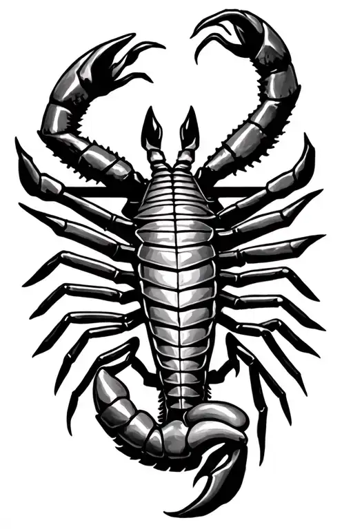 scorpion and the pharaon of egyptian goddess tattoo design idea