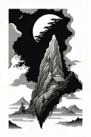 big brother climbing mountain tattoo design idea